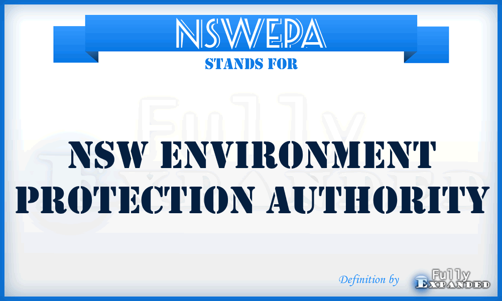 NSWEPA - NSW Environment Protection Authority