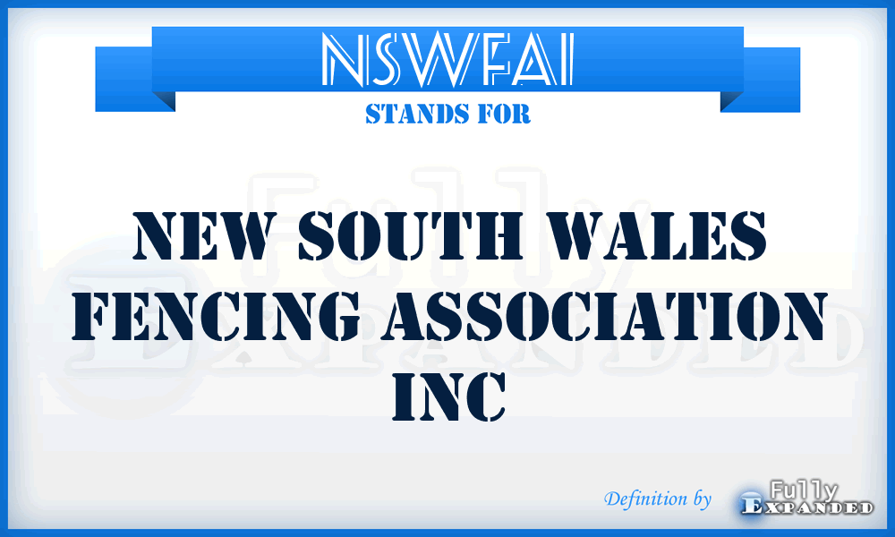 NSWFAI - New South Wales Fencing Association Inc