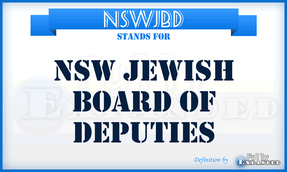 NSWJBD - NSW Jewish Board of Deputies