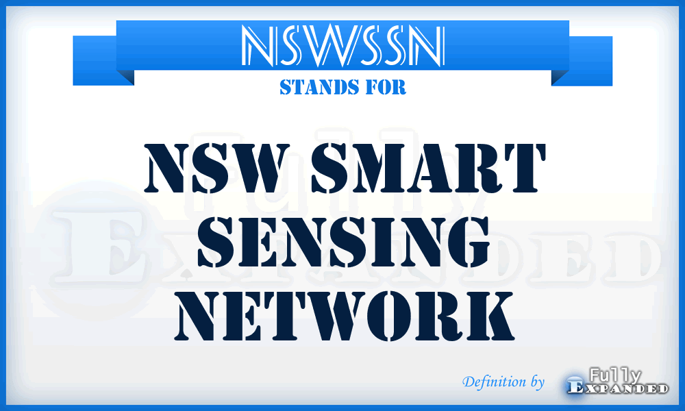 NSWSSN - NSW Smart Sensing Network