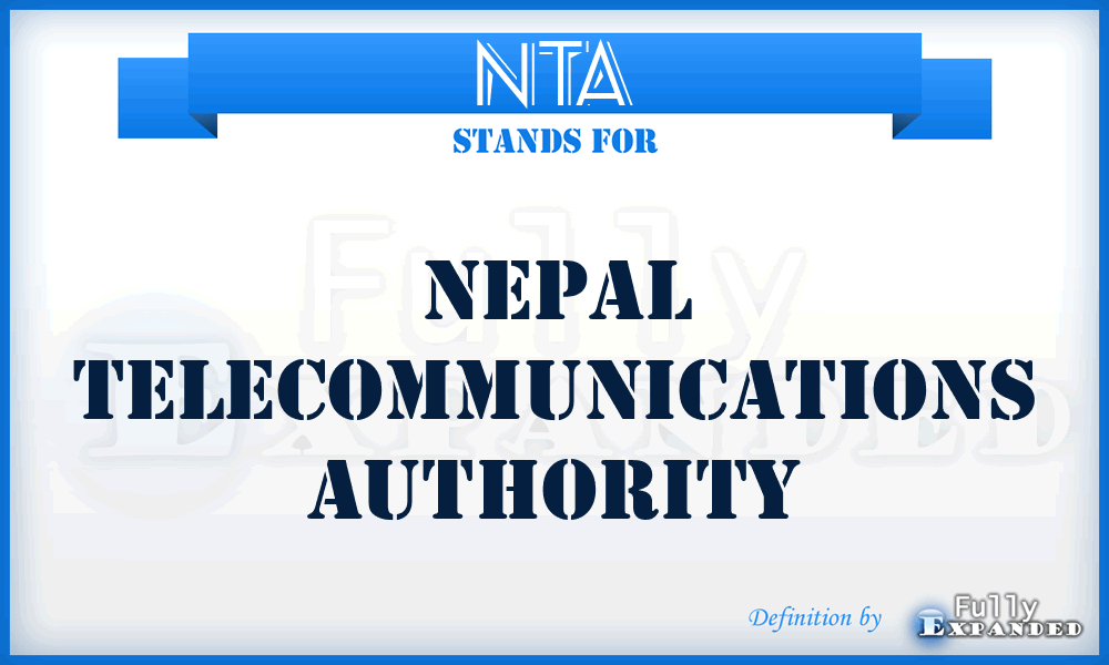 NTA - Nepal Telecommunications Authority