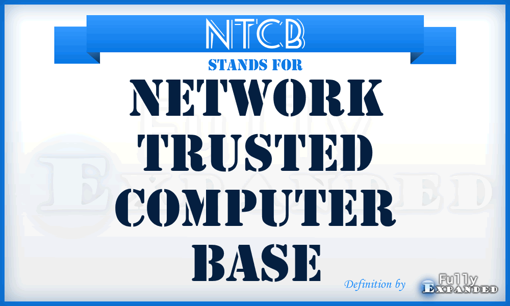 NTCB - network trusted computer base