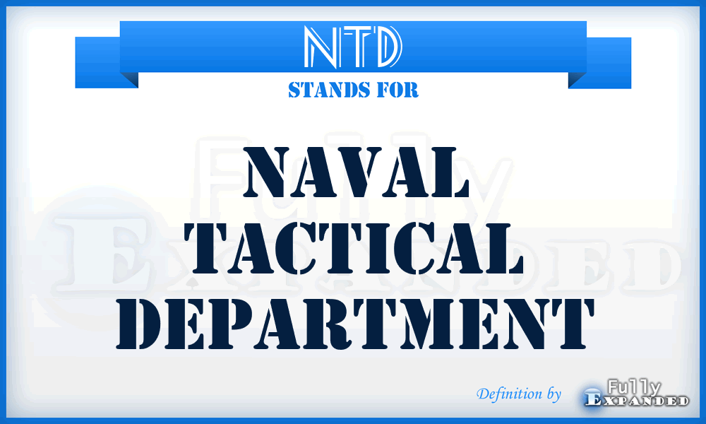 NTD - Naval Tactical Department