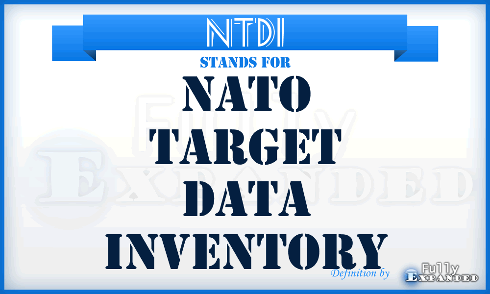NTDI - NATO Target Data Inventory