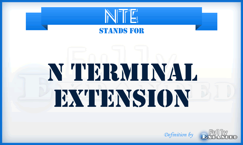 NTE - N terminal extension