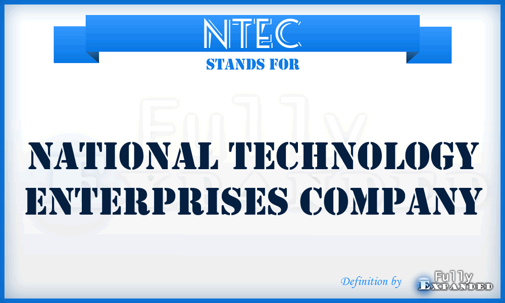 NTEC - National Technology Enterprises Company