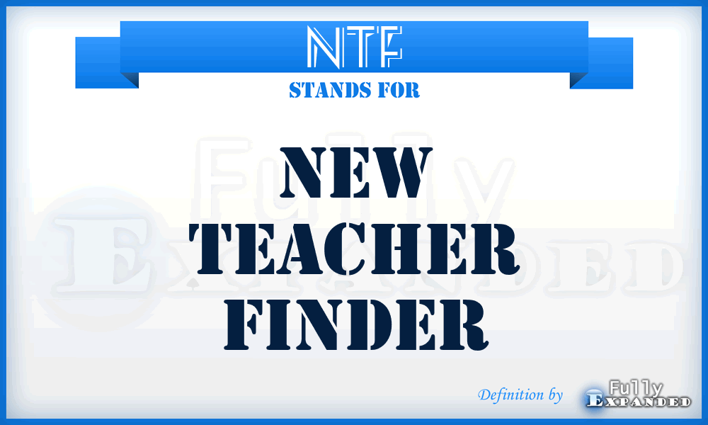 NTF - New Teacher Finder