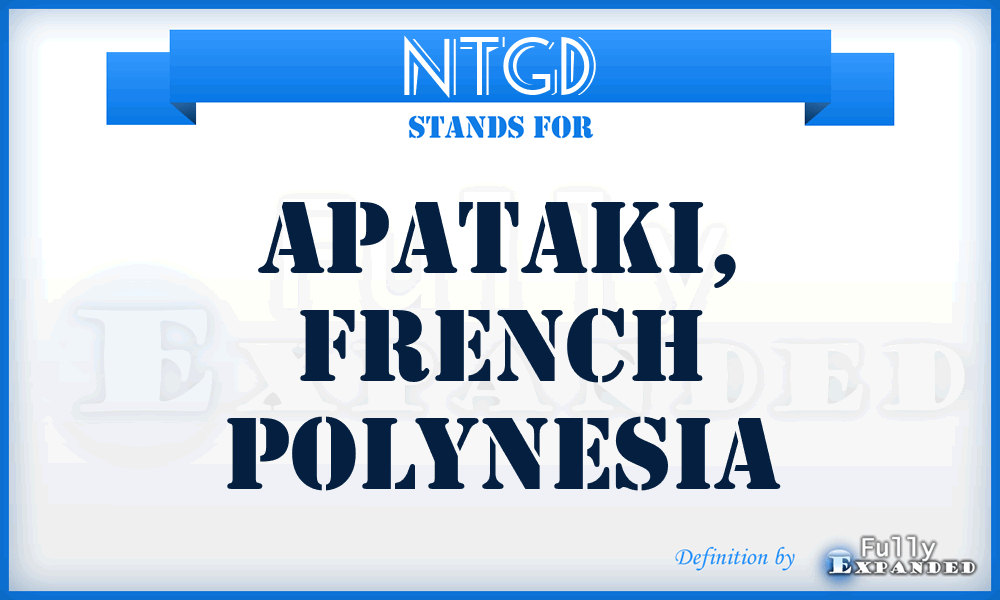 NTGD - Apataki, French Polynesia