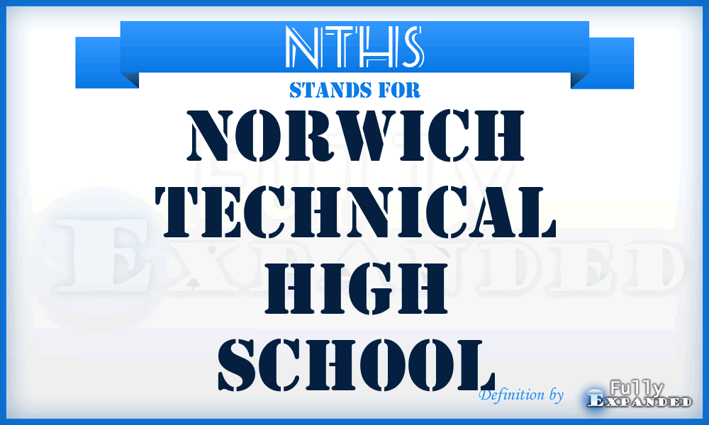 NTHS - Norwich Technical High School