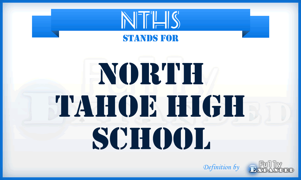 NTHS - North Tahoe High School
