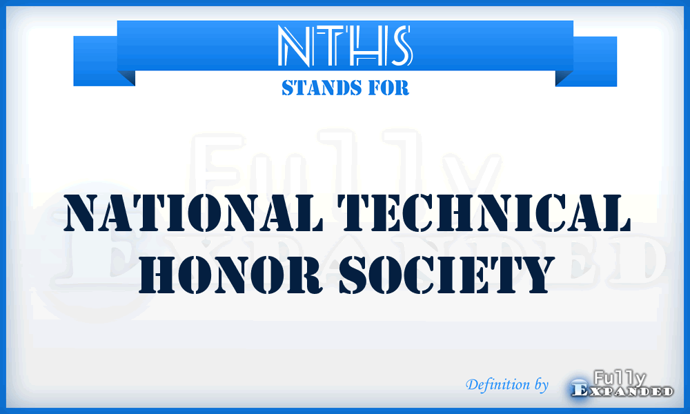 NTHS - National Technical Honor Society