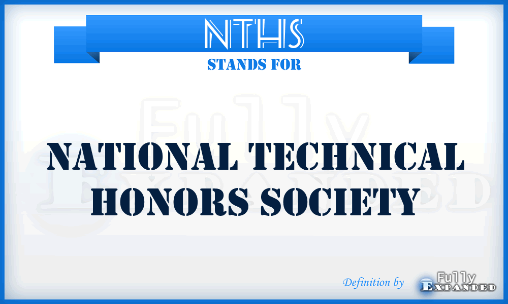 NTHS - National Technical Honors Society