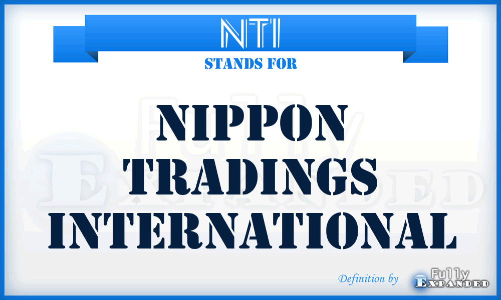 NTI - Nippon Tradings International