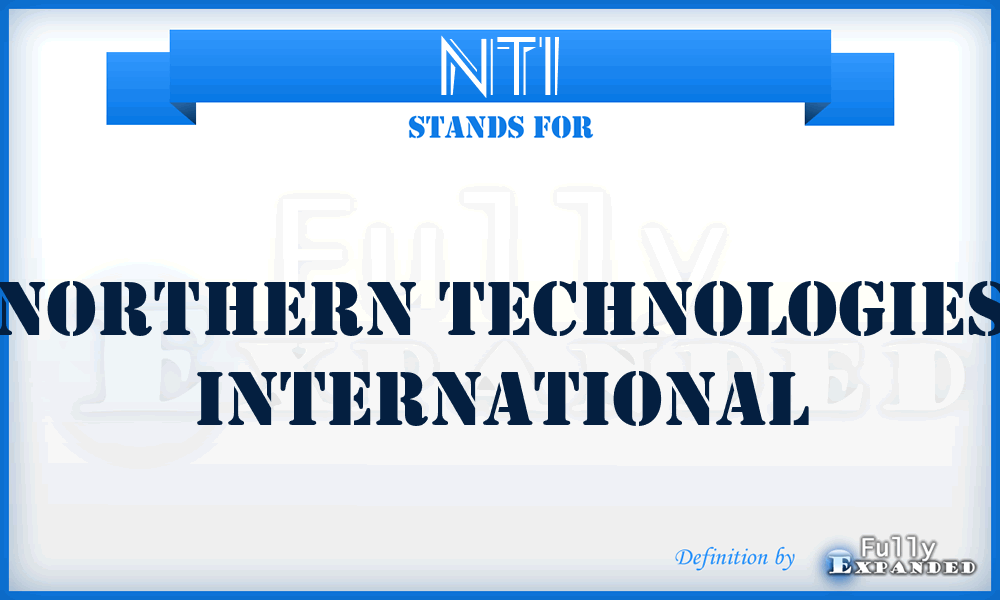 NTI - Northern Technologies International