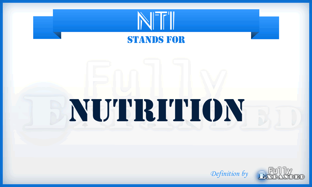 NTI - Nutrition