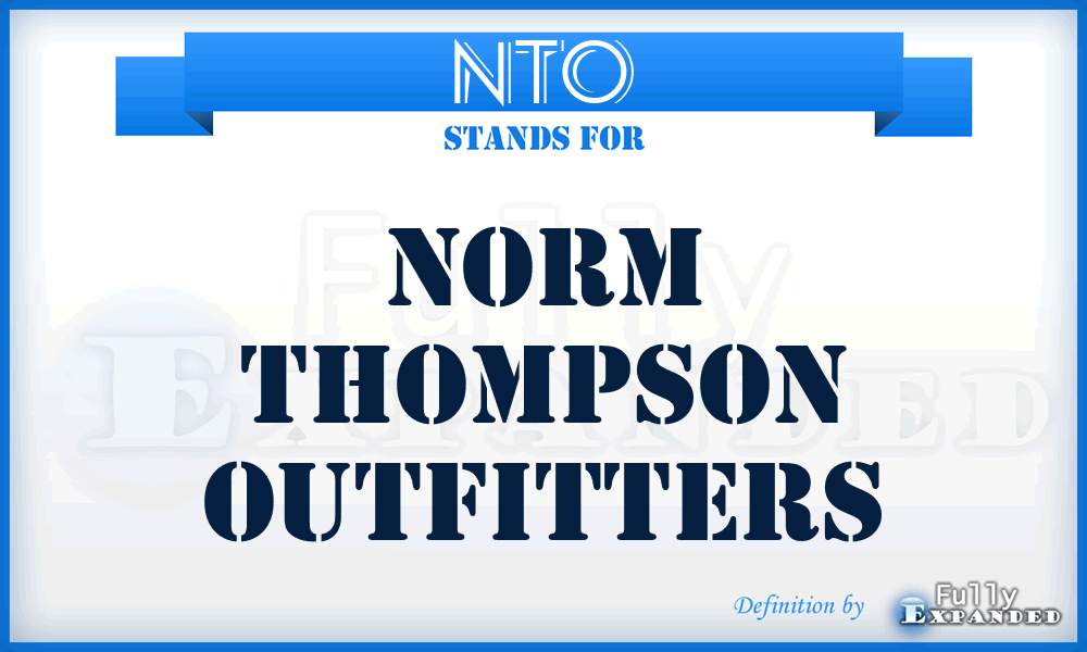 NTO - Norm Thompson Outfitters