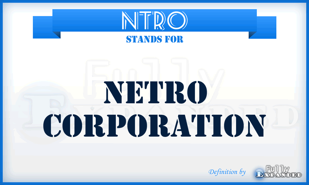 NTRO - Netro Corporation