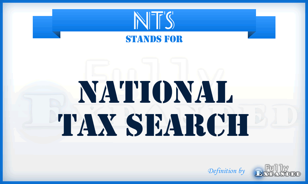 NTS - National Tax Search