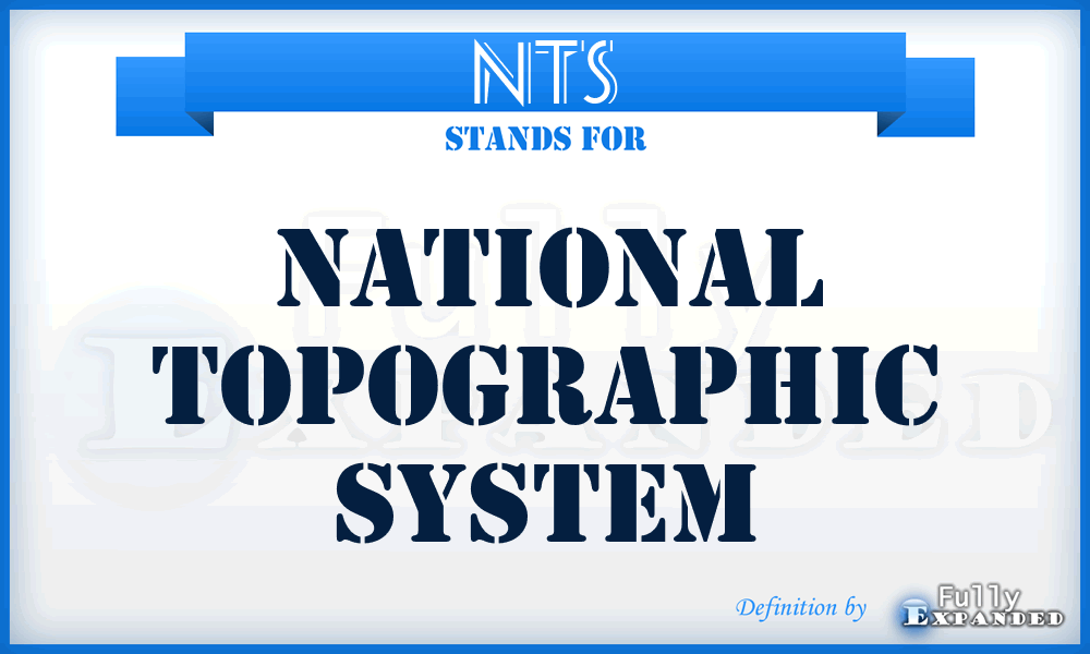 NTS - National Topographic System