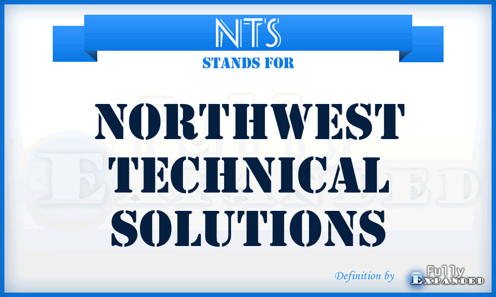 NTS - Northwest Technical Solutions