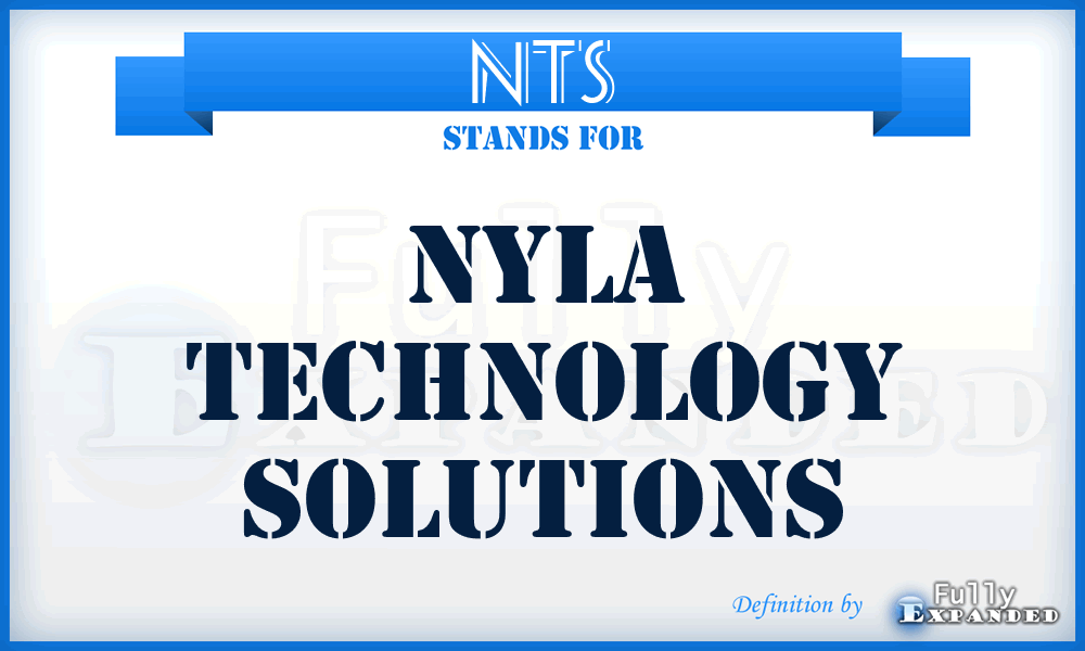 NTS - Nyla Technology Solutions