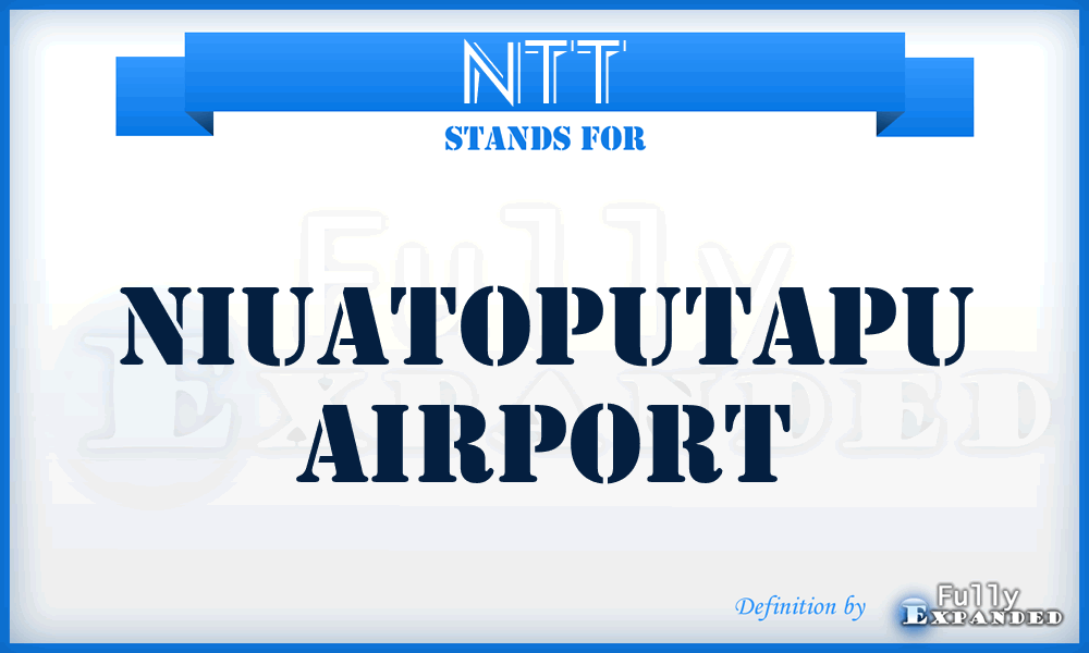NTT - Niuatoputapu airport