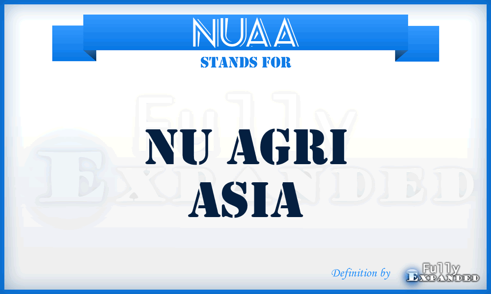 NUAA - NU Agri Asia