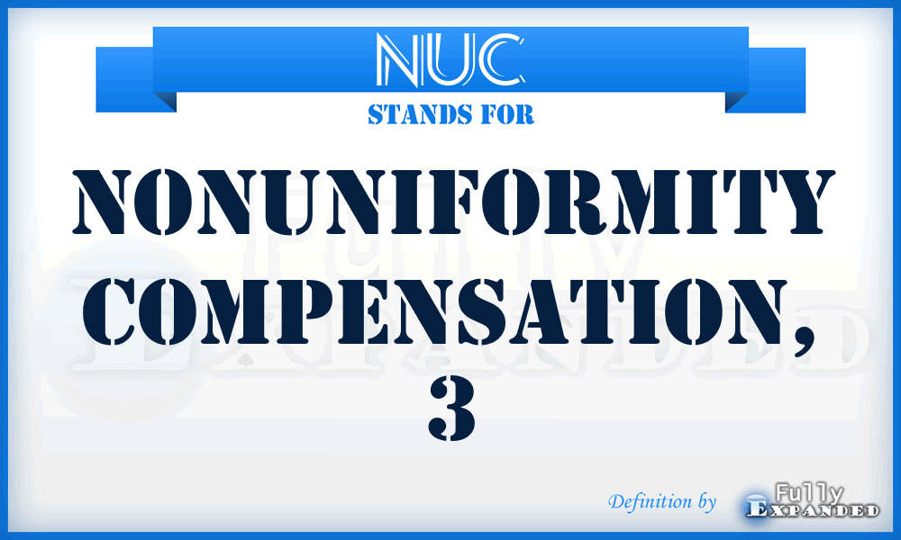 NUC - nonuniformity compensation, 3