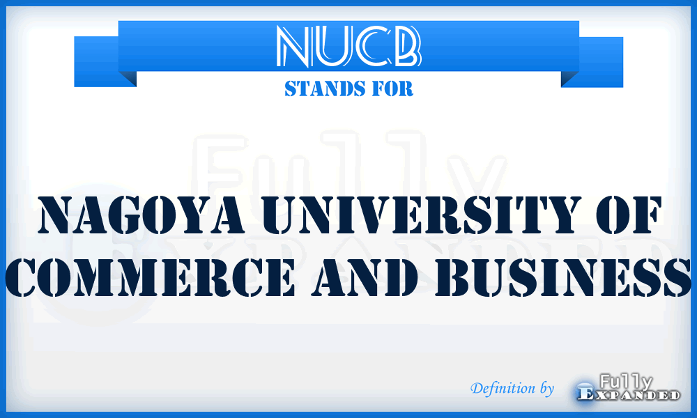 NUCB - Nagoya University of Commerce and Business