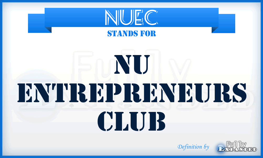 NUEC - NU Entrepreneurs Club