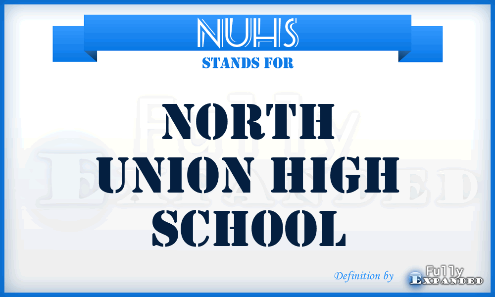 NUHS - North Union High School
