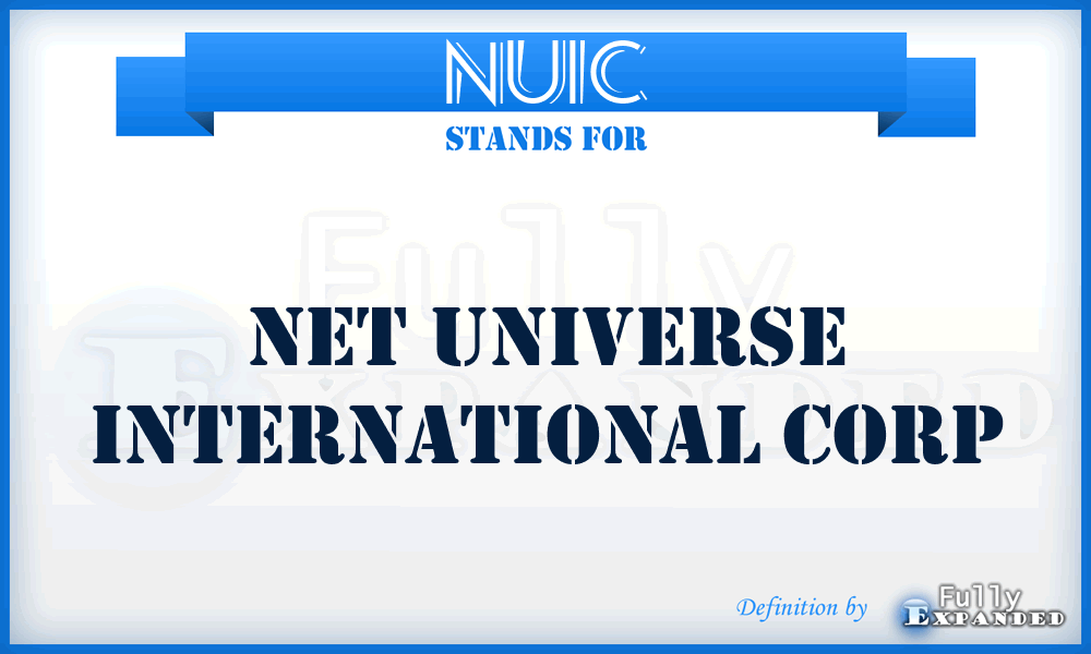 NUIC - Net Universe International Corp