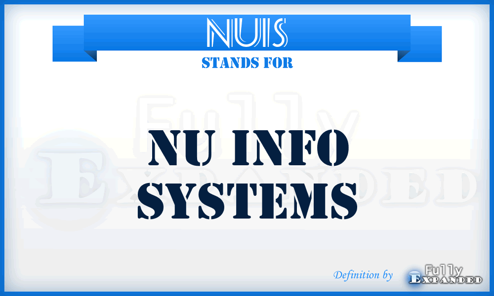 NUIS - NU Info Systems