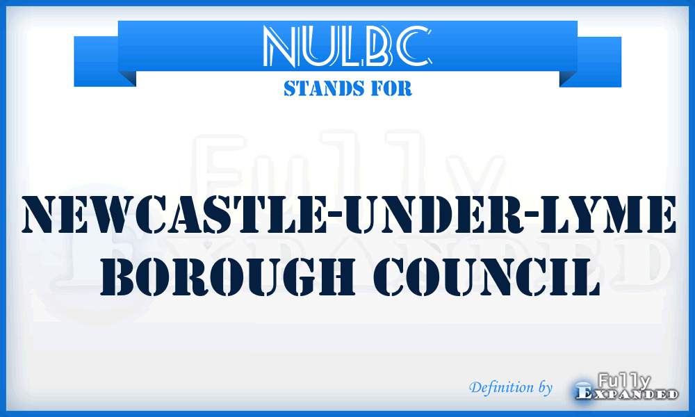 NULBC - Newcastle-Under-Lyme Borough Council