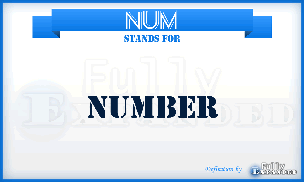 NUM - Number