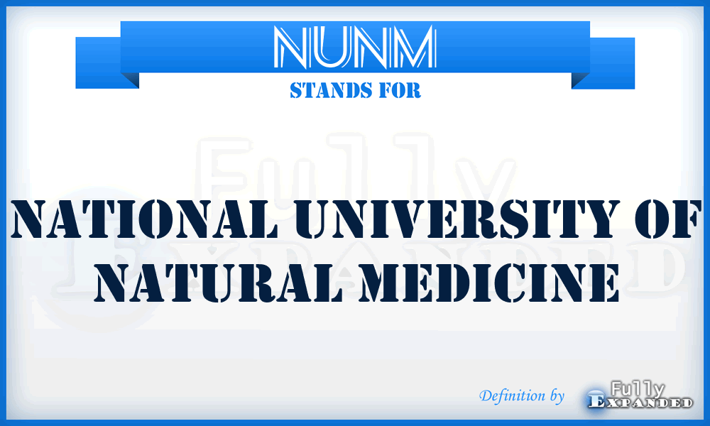 NUNM - National University of Natural Medicine