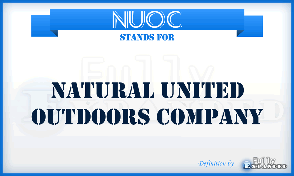 NUOC - Natural United Outdoors Company