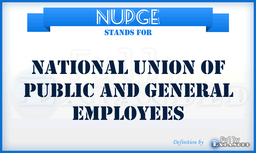 NUPGE - National Union of Public and General Employees