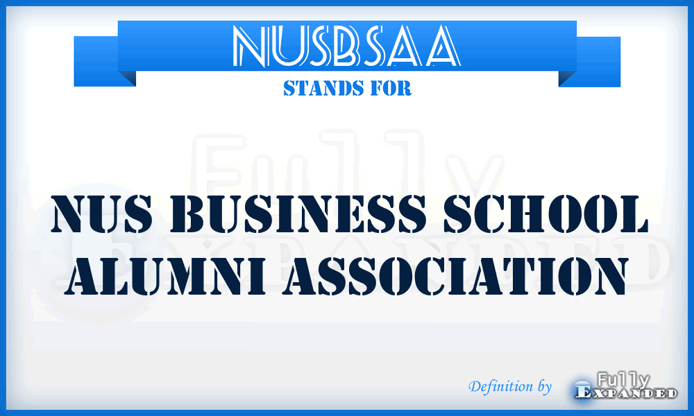 NUSBSAA - NUS Business School Alumni Association