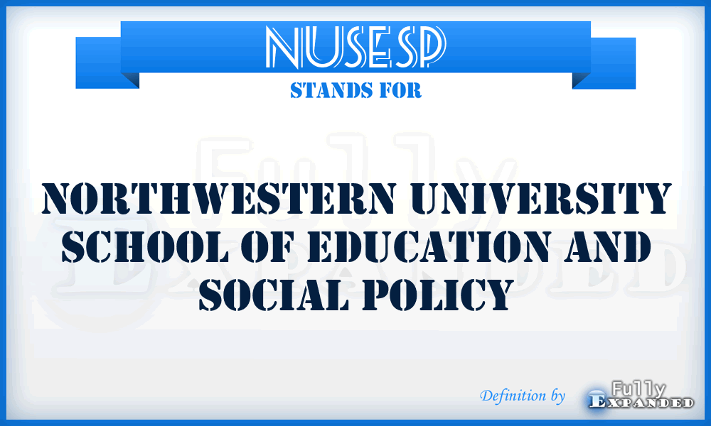 NUSESP - Northwestern University School of Education and Social Policy