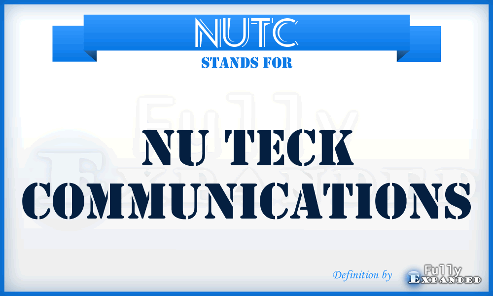 NUTC - NU Teck Communications