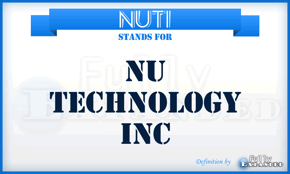NUTI - NU Technology Inc