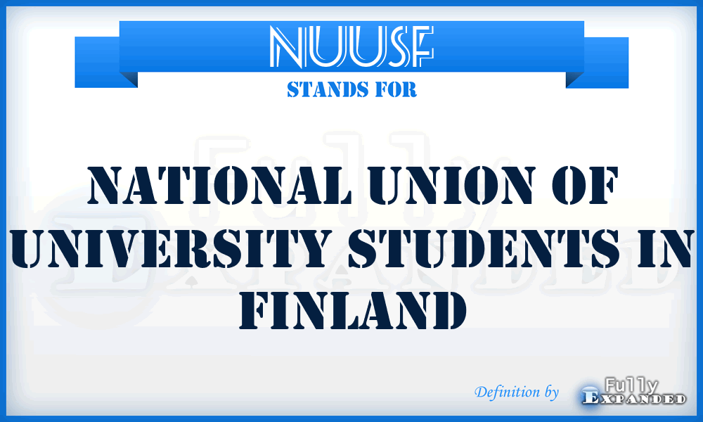 NUUSF - National Union of University Students in Finland