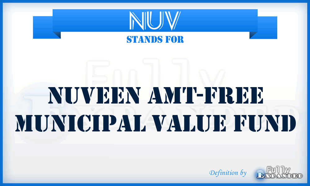 NUV - Nuveen AMT-Free Municipal Value Fund