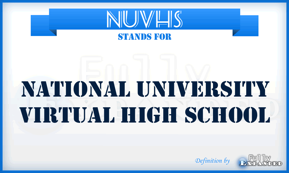 NUVHS - National University Virtual High School