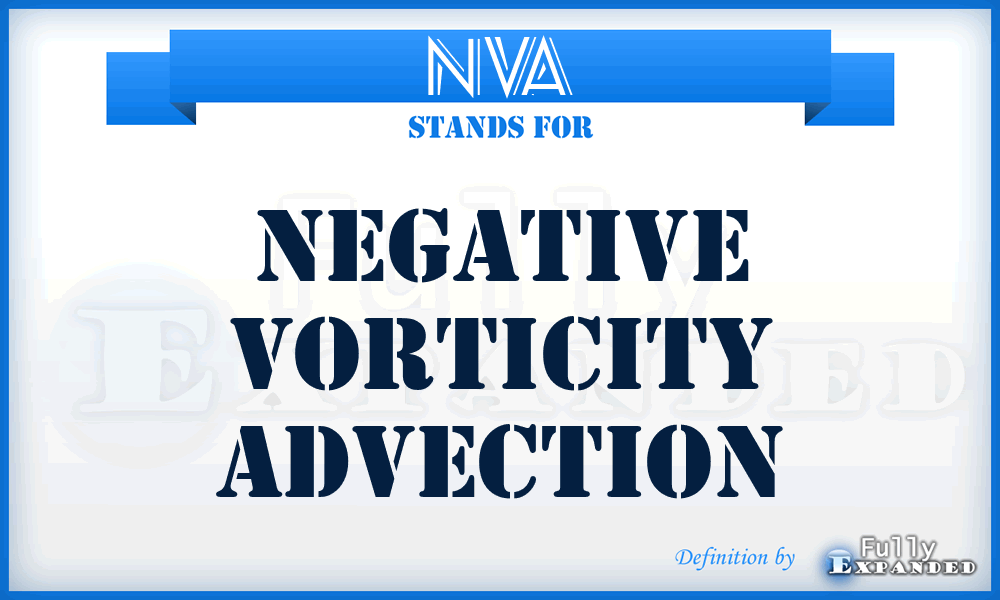 NVA - Negative Vorticity Advection