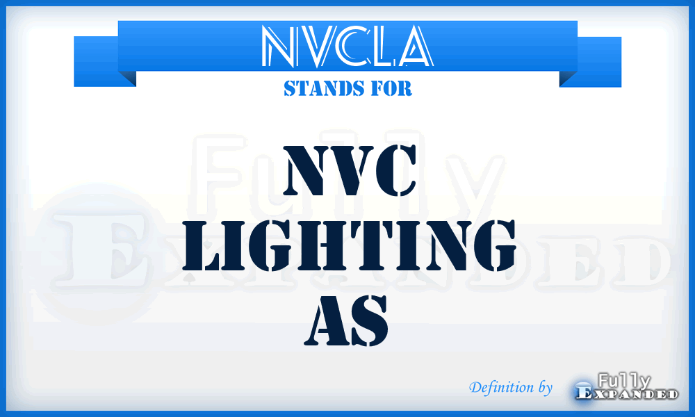 NVCLA - NVC Lighting As