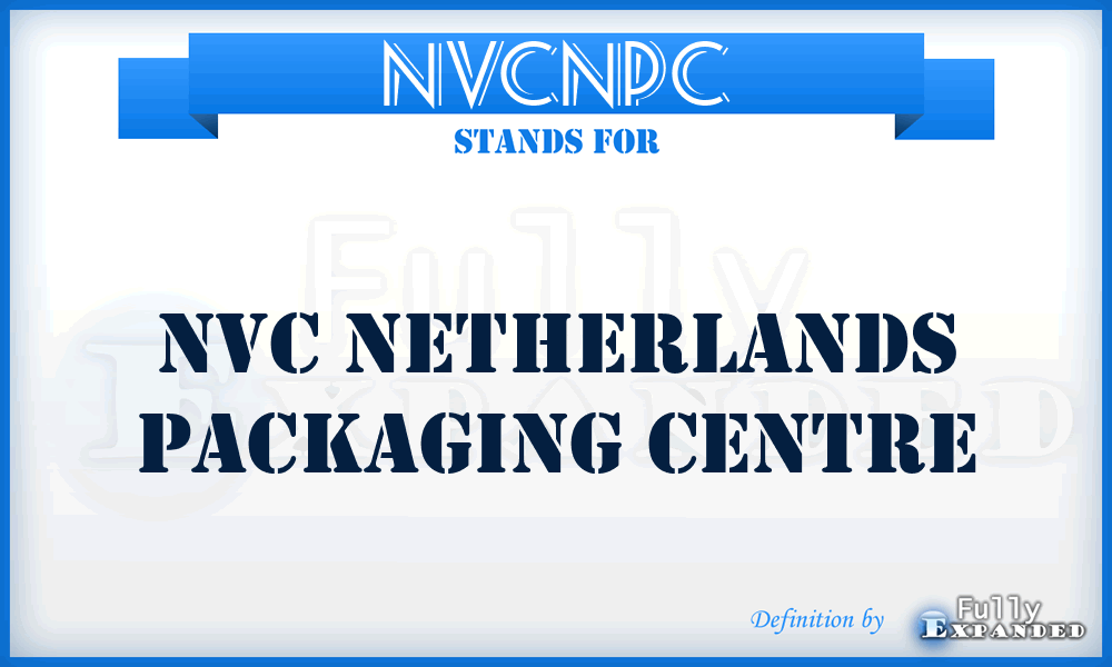 NVCNPC - NVC Netherlands Packaging Centre