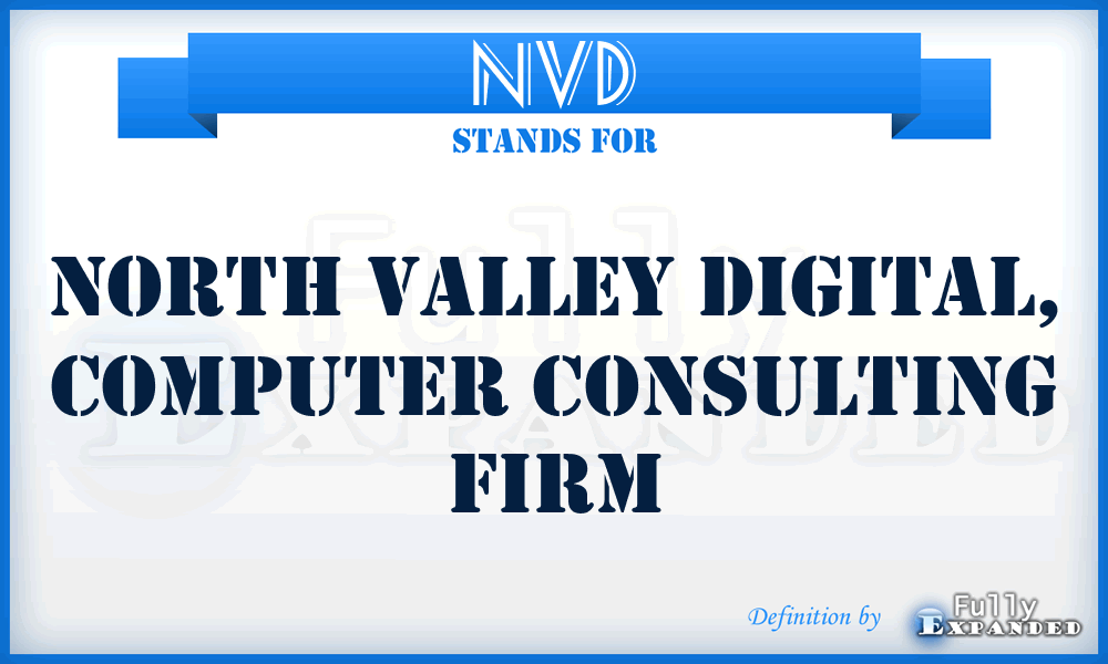 NVD - North Valley Digital, computer consulting firm