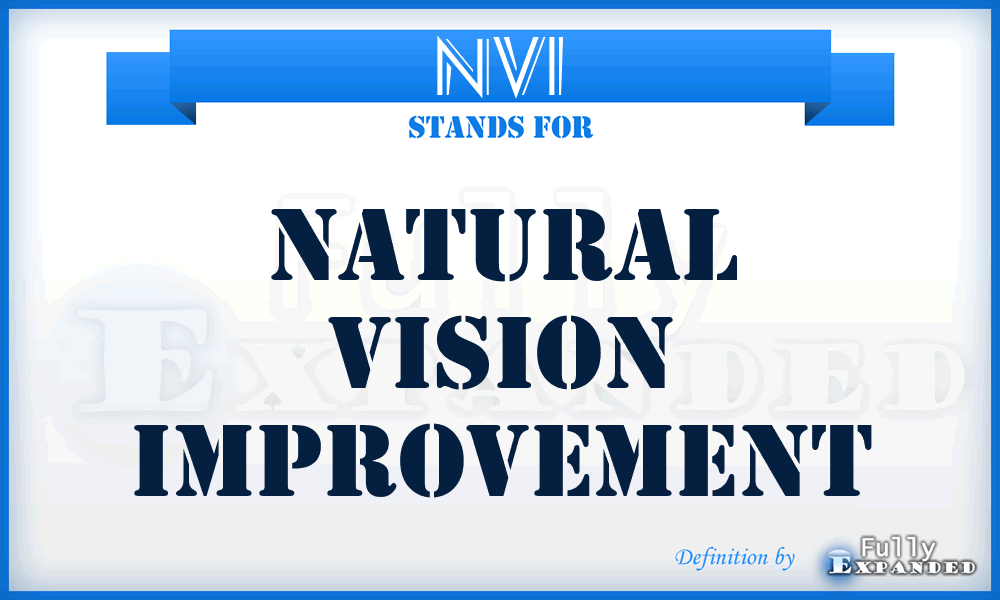 NVI - Natural Vision Improvement